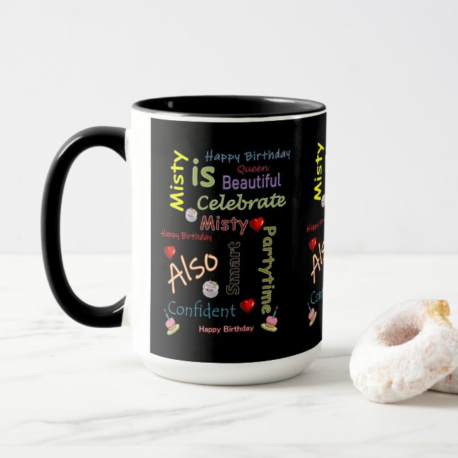 Caneca de Aniversário Nebulosa (Com Donut)