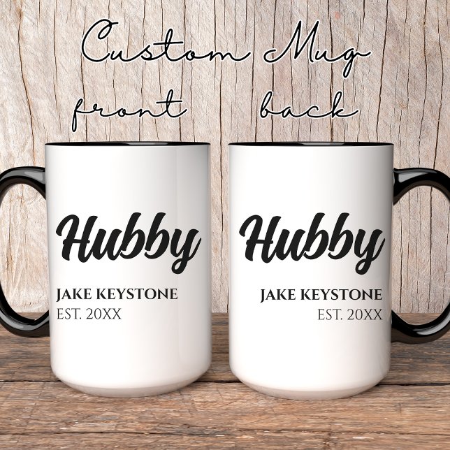 Caneca de aniversário personalizada para marido e  (marriage gift, newlywed mug, wedding favor mug, engagement gift, personalized husband mug,)