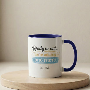 Caneca de Anúncio de Gravidez Pronta ou Não
