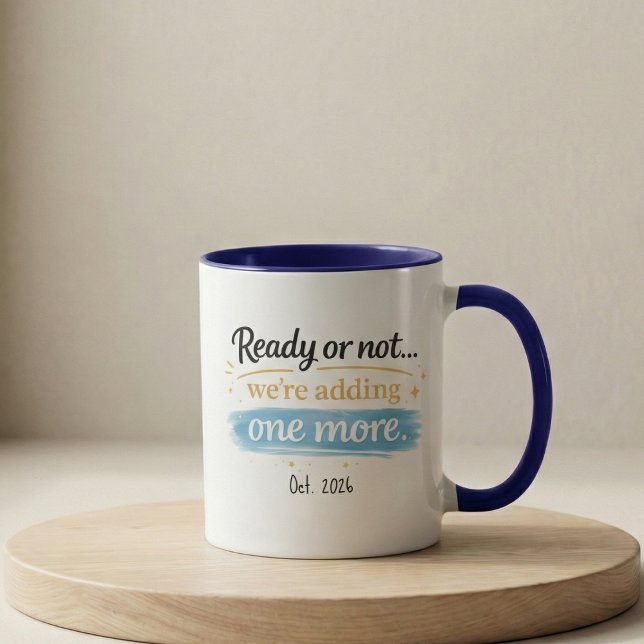 Caneca de Anúncio de Gravidez Pronta ou Não (Criador carregado)