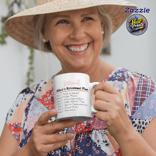 Caneca de aposentadoria engraçada com nome persona