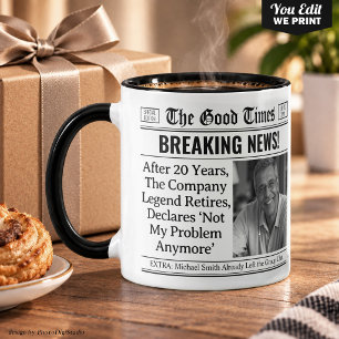 Caneca de aposentadoria personalizada, ideia de pr
