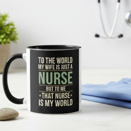 Caneca de Apreciação à Esposa Enfermeira Presente 