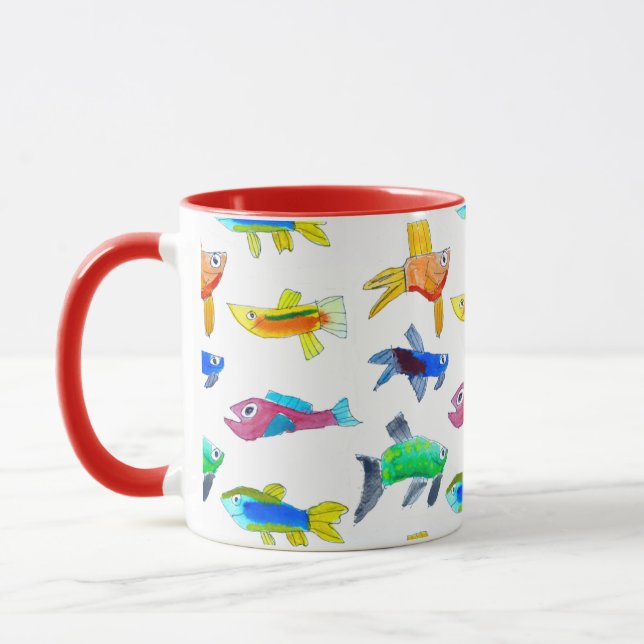 Caneca de Aquarela "Algo Suspeito" (Esquerda)