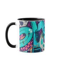 Caneca de Arte Abstrata ColoridaXícara de Café Art