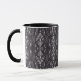 Caneca de Arte Abstrata em Aquarela Preto Noir