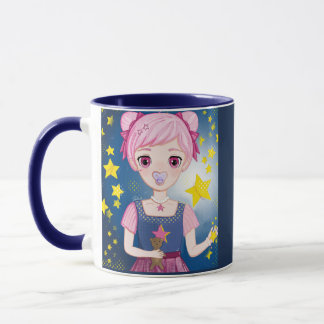Caneca de arte anime do mundo de Lumi