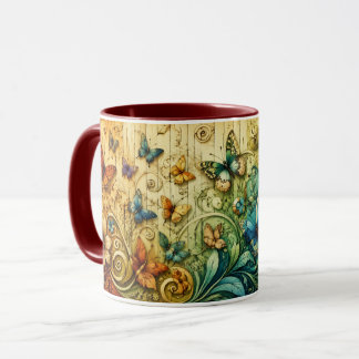 Caneca de Arte com Fantasia Floral Colorida | Natu