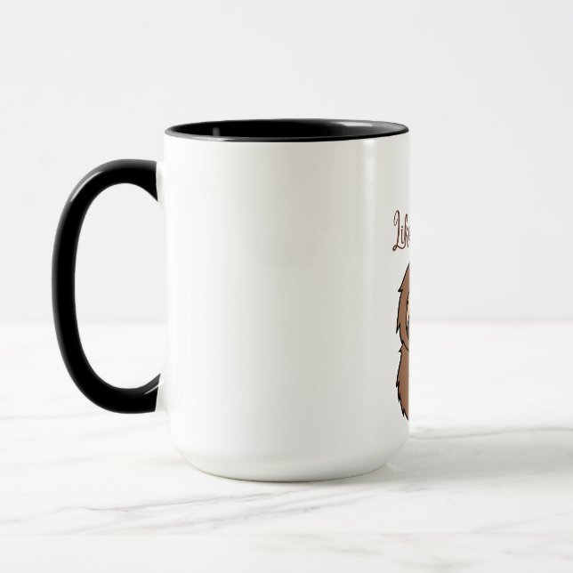 Caneca de Arte de Preguiça Floral (Esquerda)