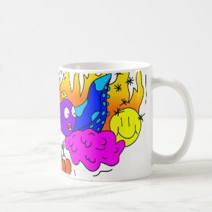 caneca de arte de rabisco