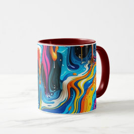 Caneca de arte de superfície abstrata 1217