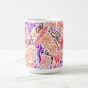 Caneca de arte doodle de xícara de café, Des