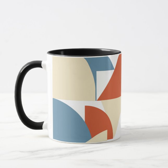 Caneca de Arte Geométrica Colorida (Esquerda)