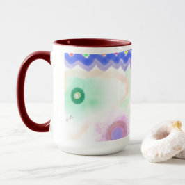 Caneca de Arte Impressionista Galáxias Pastel