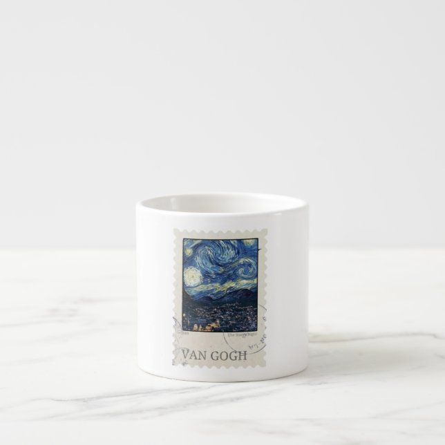 Caneca de Arte Inspirada na Noite Estrelada (Frente)