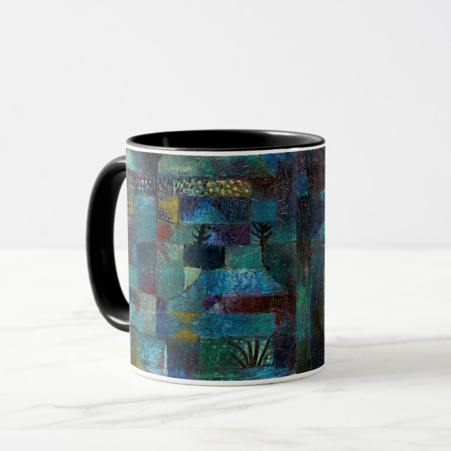 Caneca de Arte Jardim Terraceado de Paul Klee (Frente Esquerda)