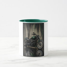 Caneca de Arte Mosaico Bobber Floresta Esmeralda