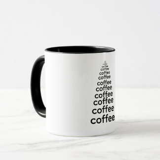 Caneca de árvore de café preto minimalista