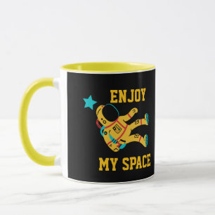 Caneca de Astronauta Fofo de Duas Cores 'Aproveite