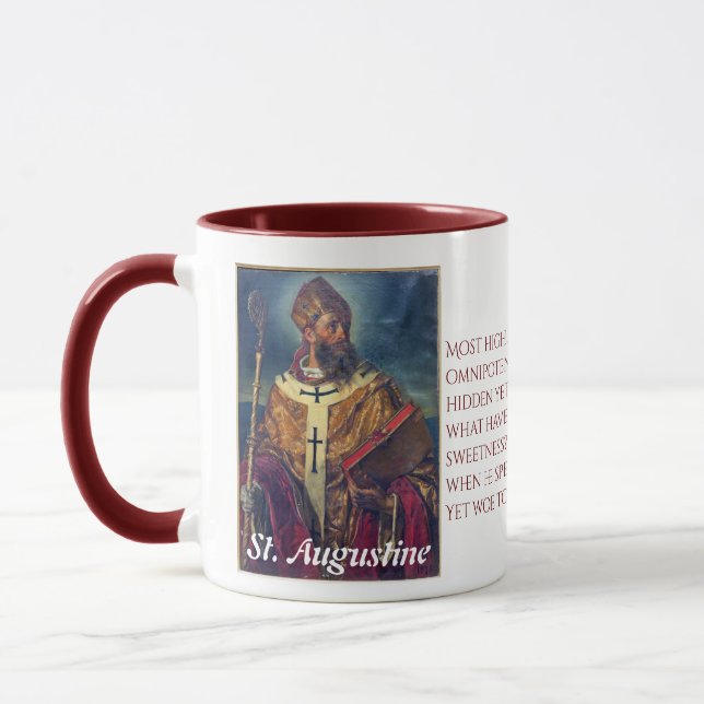 Caneca de Augustine com citações (Esquerda)