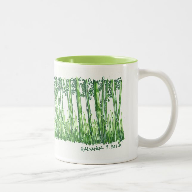 Caneca de bambu do esboço (Direita)