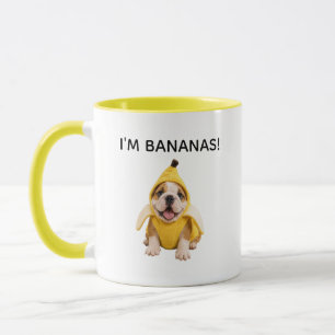 CANECA DE BANANA EM INGLÊS FOFO EU ESTOU MALUCO