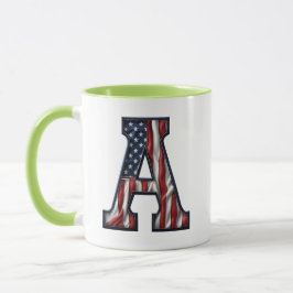 Caneca de bandeira americana.