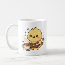 Caneca de Barista de Frango Kawaii Café