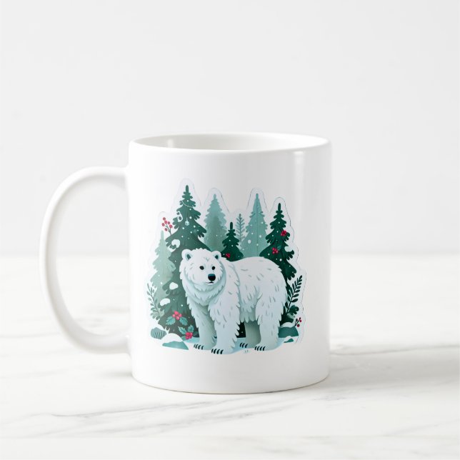 Caneca de Bear Espiritual de Natal - Mágica Flores (Esquerda)