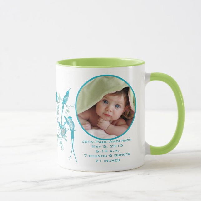 Caneca de Bebê com Foto do Bebê Estatísticas Impor (Direita)