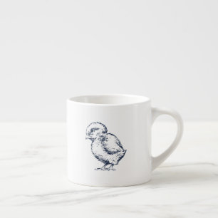 Caneca de Bebê Frango Azul Marinho