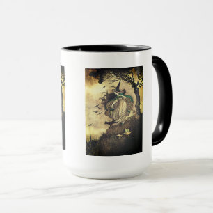 Caneca de Bebida de Bruxa de Halloween Vintage