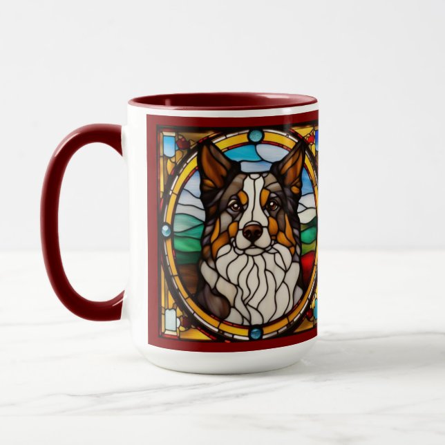 Caneca de Bebida do Australian Shepherd Fofinho (Esquerda)