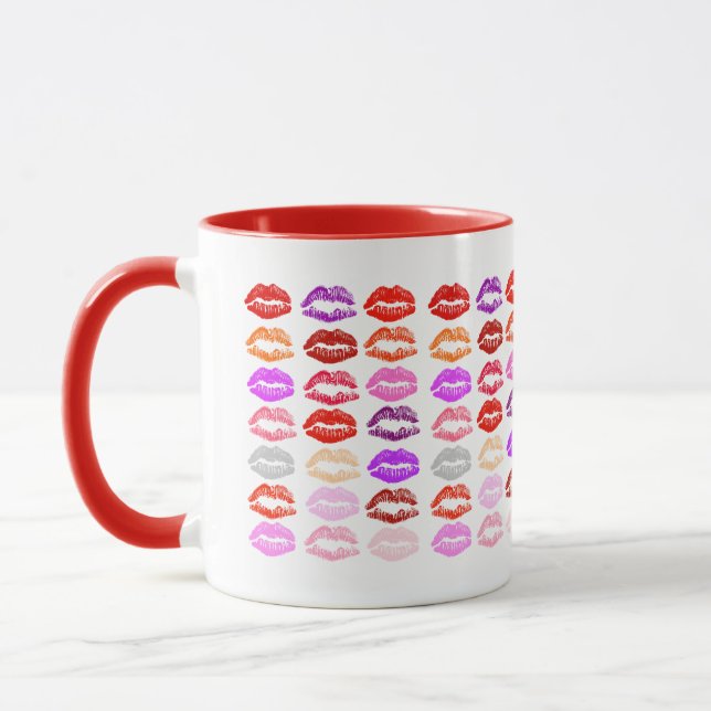Caneca de Bebidas - Beijos Pop Art (Esquerda)