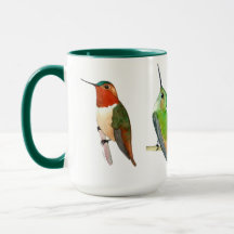 Caneca de Beija-flores Verdes