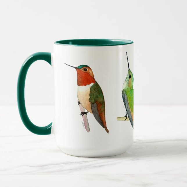 Caneca de Beija-flores Verdes (Esquerda)