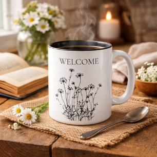Caneca de Boas-Vindas com Flores Silvestres Simple