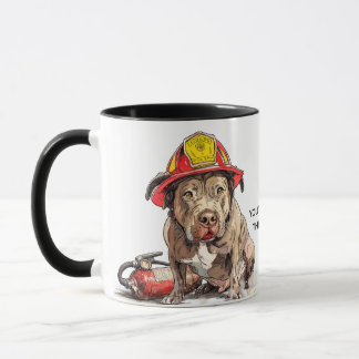 Caneca de Bombeiro Indiscreto Cachorro Risco de In