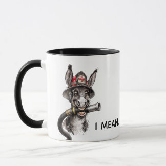 Caneca de Bombeiro Sarcástico Burro Humor Colega d