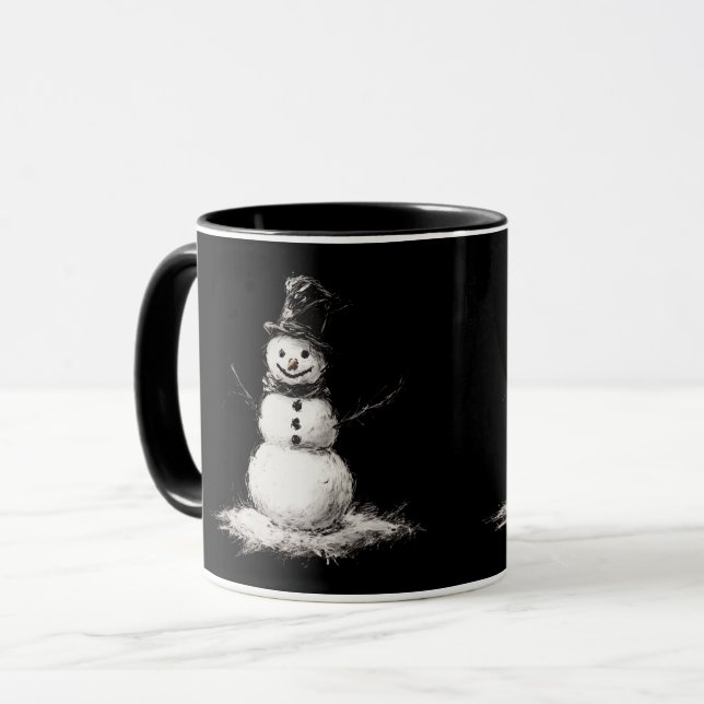 Caneca de boneco de neve (Frente Esquerda)