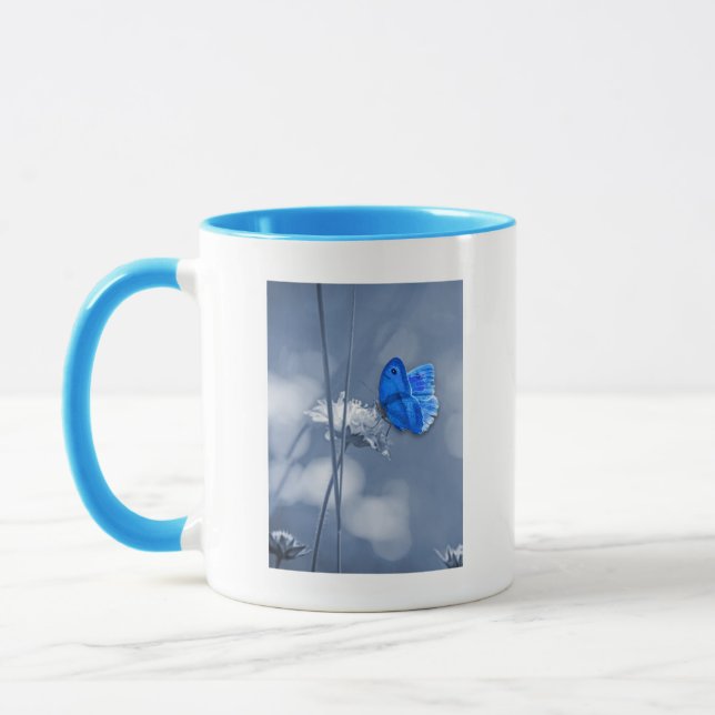 Caneca de borboleta azul (Esquerda)