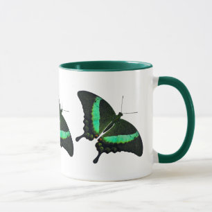 Caneca de Borboleta Rabo de Andorinha Esmeralda