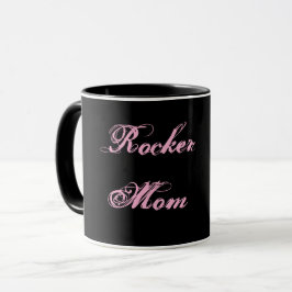 Caneca de Cacau e Café para Mãe Rocker (Preta e Ro