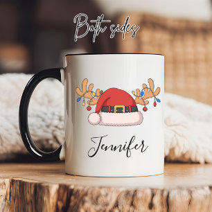 Caneca de Cacau Quente Personalizada do Papai Noel