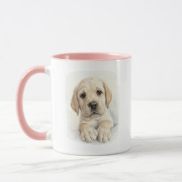 Caneca de Cachorrinho Labrador em Aquarela