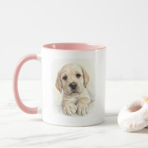 Caneca de Cachorrinho Labrador em Aquarela