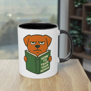 Caneca de Cachorro Amante de Livros Engraçado Mãe