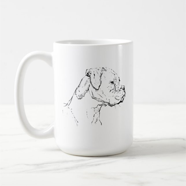 Caneca de Cachorro Boxer – Caneca de Café com Cach (Esquerda)