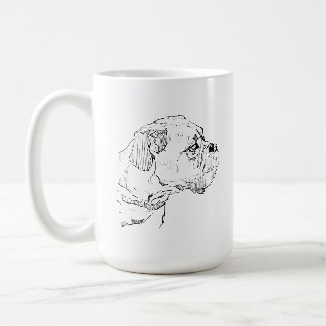 Caneca de Cachorro Boxer – Caneca de Café com Dese (Esquerda)