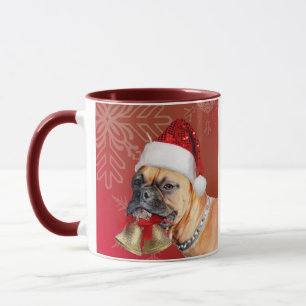 Caneca de cachorro do Boxer de Natal